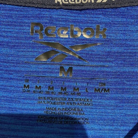 Reebok by Pyer Moss Men's Blue Heather Crew Neck Athletic T-Shirt Size Medium - Picture 10 of 11